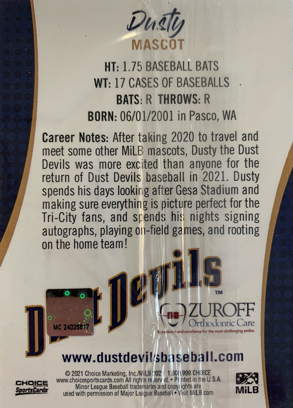 Tri-City Dust Devils 2021 Baseball Card Set